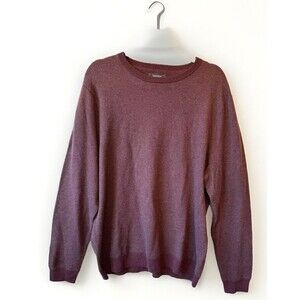Nordstrom Mens Shop‎ Sweater XL Wool Blend Maroon Long Sleeve